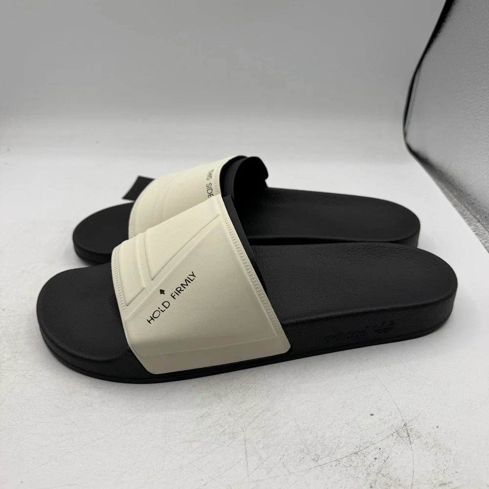 Adidas x RAF Simons Adilette Slides Mens Sz 11 Bunny Cream Slip On Sandal BY9814